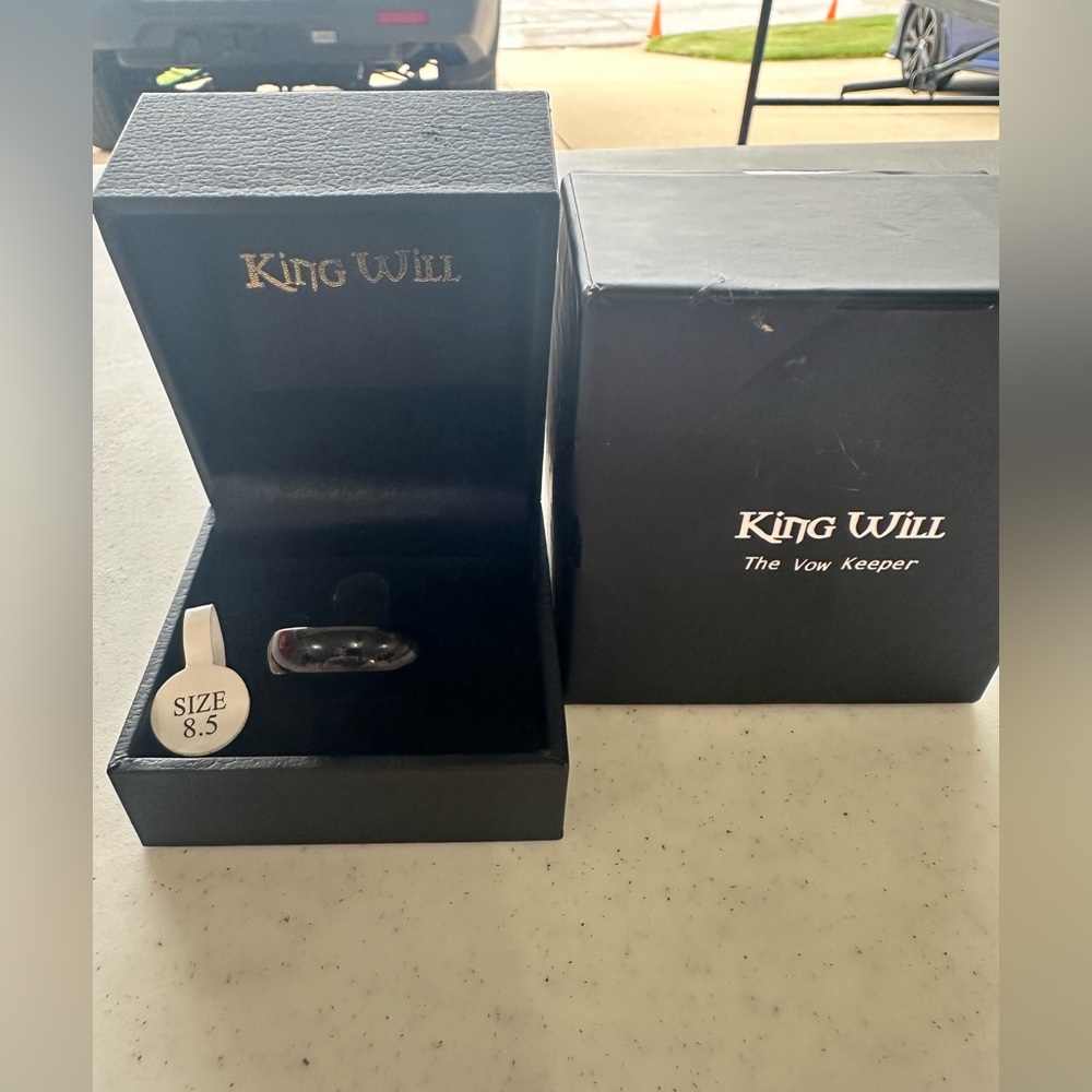 King Will Tungsten Carbide Wedding Band Size 8.5